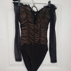 Off shoulder body suit